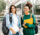 Two young college students walking to class