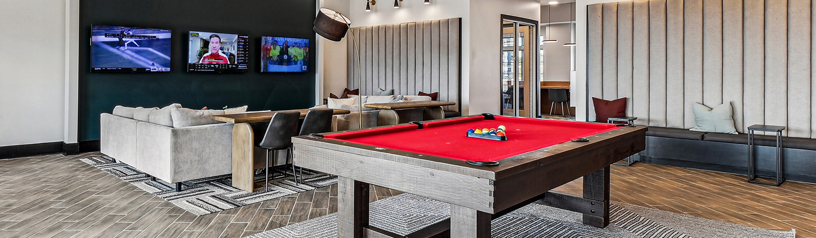 Resident lounge with pool table