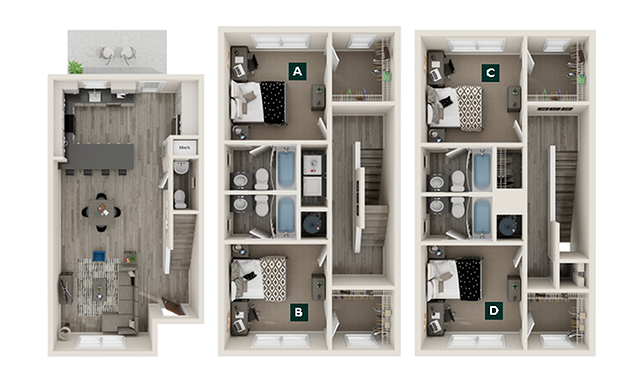 Cloverhurst B - 4x4.5 Floor plan
