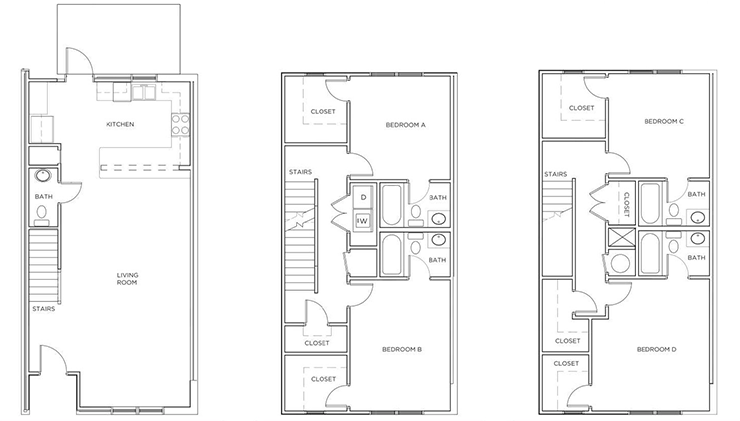 Cloverhurst A - 4x4.5 Floor plan